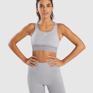 Gymshark Embody Sports Bra - Light Grey Marl - Small